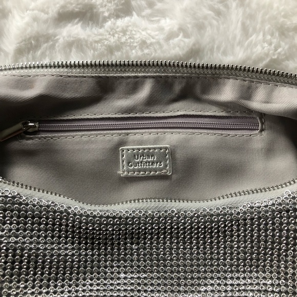 urban outfitters silver rhinestone shoulder bag - Picture 2 of 2